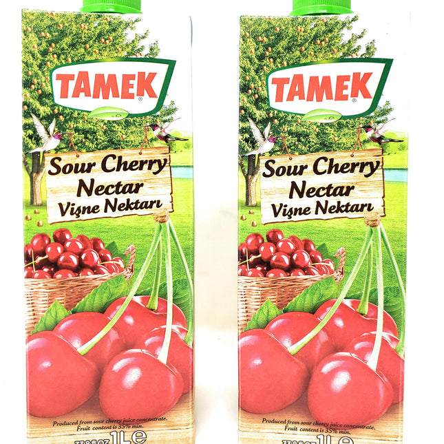 Tamek Sour Cherry Nectar Juice (2 Pack, Total of 67.6oz)