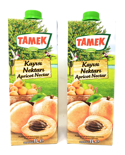 Tamek Apricot Nectar Juice (2 Pack, Total of 67.6fl.oz)