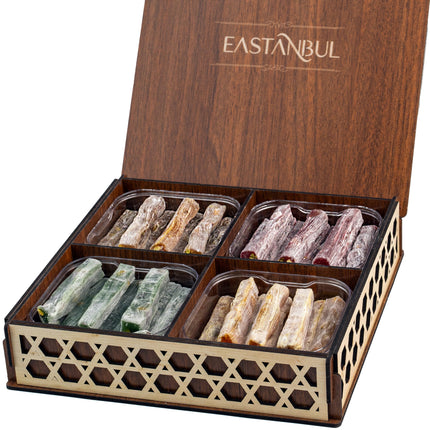 Eastanbul Turkish Delight Pistachio 32oz, Turkish Delights Assorted, Turkish Delights Candy in Souvenir Wooden Gift Box, Turkish Candy, Turkish Delight, Turkish Sweets, Luxury Food Gifts