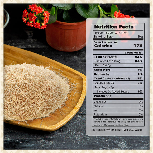 Eastanbul Dried & Chopped Kataifi Shredded Fillo Dough, Dried Kadayif Pastry Dough, Ingredient for The Viral Dubai Pistachio Chocolate Bar, Shredded Phyllo, Kunafa, Knafeh, Katifi, 500g (1.1lb)