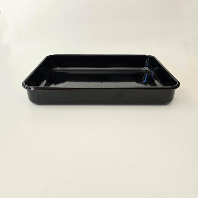 Enamel Rectangular Baking Tray Black