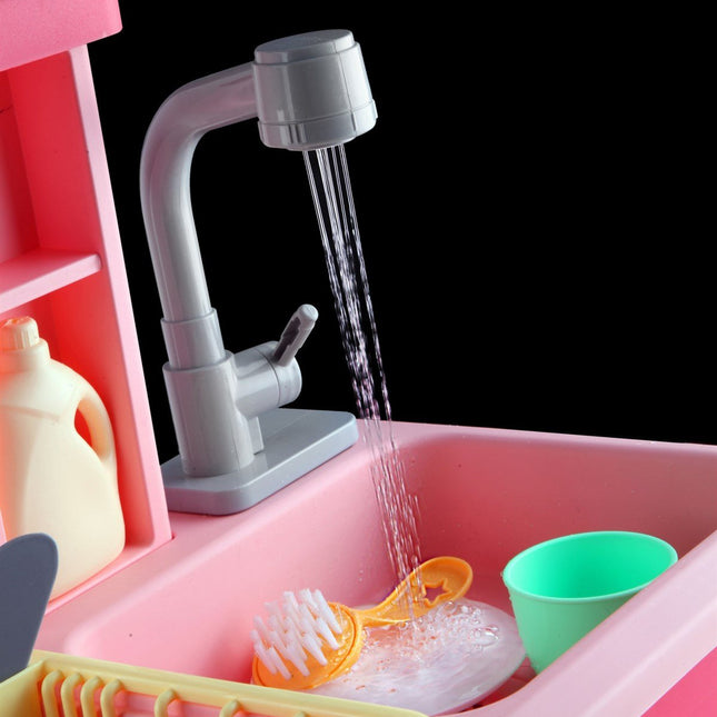 Battery-Operated Interactive Sink Set Pink