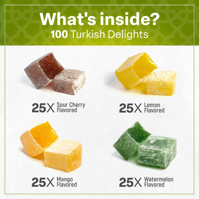 Eastanbul Turkish Delight, 35.3oz, Turkish Delights Candy, Assorted Turkish Delight in Souvenir Wooden Gift Box, Perfect Sweets, Gourmet International Candy Gift, Turkish Delight, Gluten Free, No Synthetic Ingredient