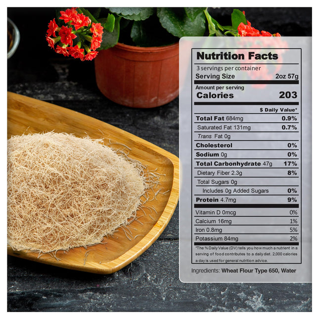 Eastanbul Dried & Chopped Kataifi Shredded Fillo Dough, Dried Kadayif Pastry Dough, Ingredient for The Viral Dubai Pistachio Chocolate Bar, Shredded Phyllo, Kunafa, Knafeh, Katifi, 170g (6oz)