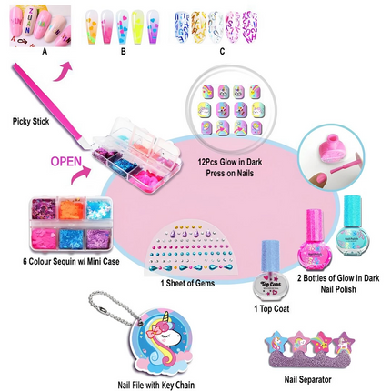 Glitter Nail Manicure Set