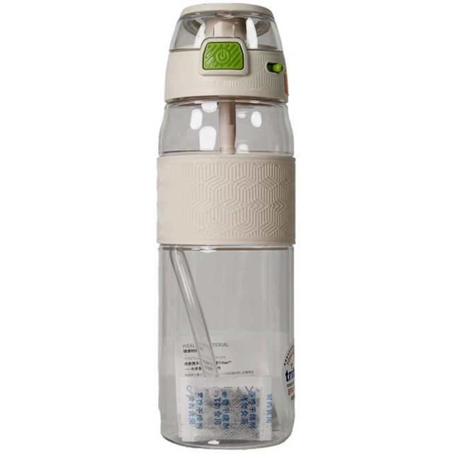 Shotay Transparent Lid Striped Tritan Water Bottle 800 ml