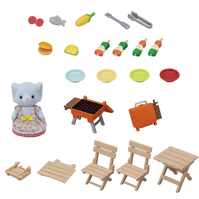 Sylvanian Families BBQ Picnic Elephant Girl 5640