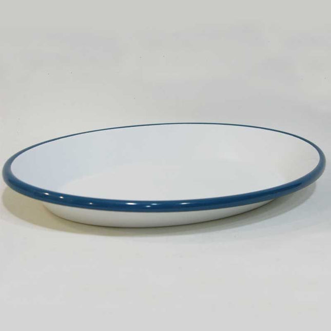Enamel Oval Alexander Plate Petrol Green