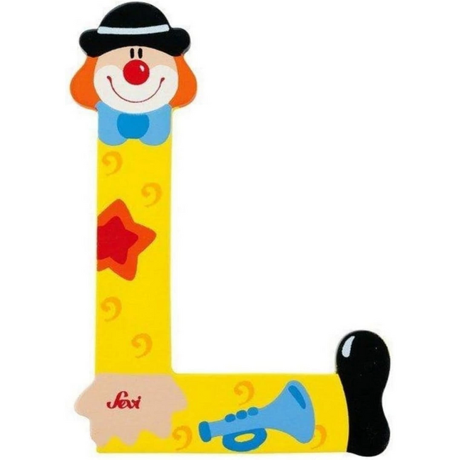 Clown Wooden Letter L