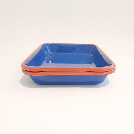 Enamel 2-Piece Appetizer Plate Cobalt 27 x 19 cm