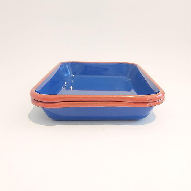 Enamel 2-Piece Appetizer Plate Cobalt 27 x 19 cm