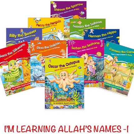 Allahın İsimlerini Öğreniyorum - 1 (10 Kitap Set İngilizce)