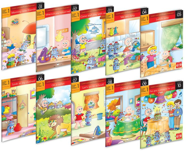 English Primary School 1st Grade Storybook Set of 10 with QR Code Audio
