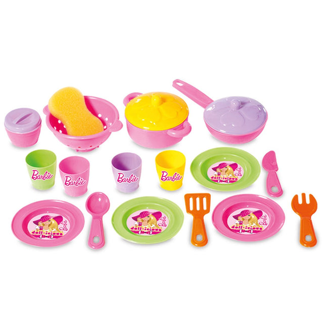 Barbie Dish Rack 21 Pieces