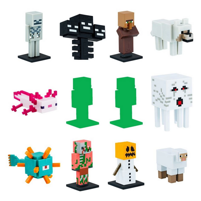 Minecraft 3D Figure Toppeez 12-Piece Deluxe Set