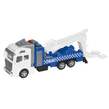Pullback Police Tow Truck 21 cm