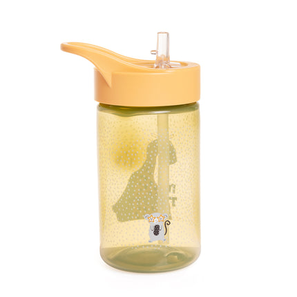 Dino Patterned Water Bottle with Straw PP 430 CC