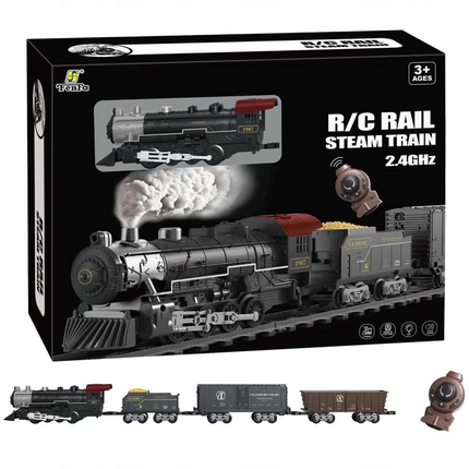 Classic Steam Remote Control 2.4 Ghz Battery Operated Train Set 30 Pieces 1613G