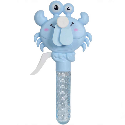 Fun Bubble Fan Crab Figured Foam Bubble and Mechanical Fan