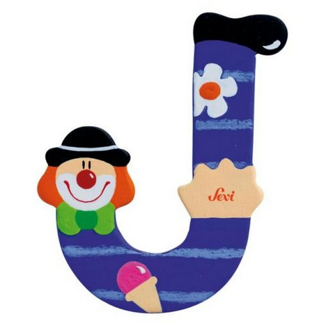 Clown Wooden Letter J