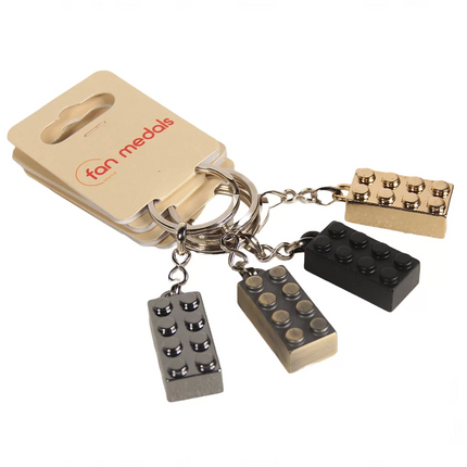 Fan Medals Metal Brick Keychain