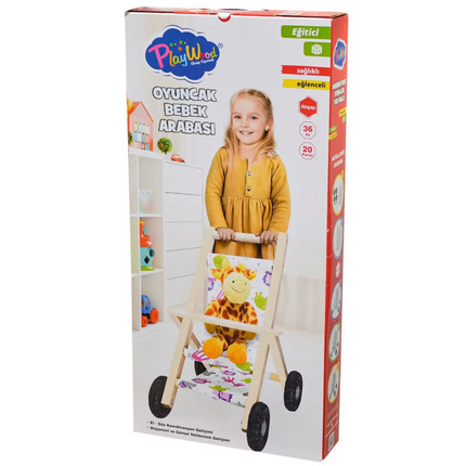 Playwood Wooden Toy Baby Carriage