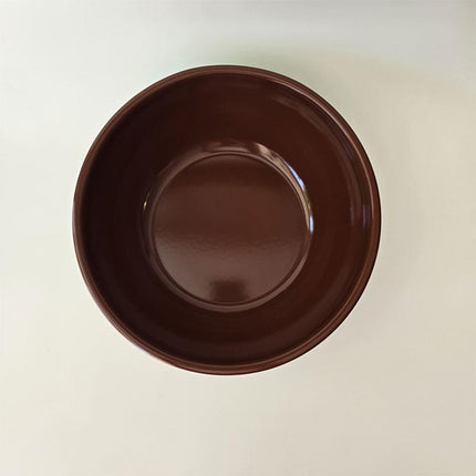 Enamel 32cm Bowl Nile Green Coffee