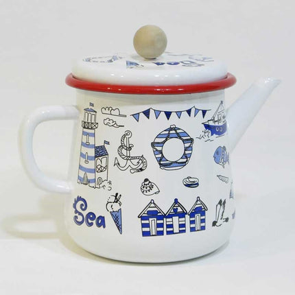 Enamel Teapot 1200 cc Marine 2018 Red