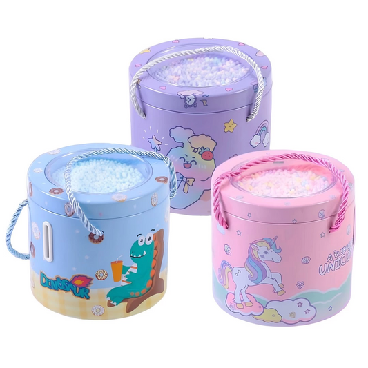 Metal Round Piggy Bank with Lock