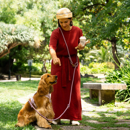 'Bordeaux' - Hands-Free Braided Leash