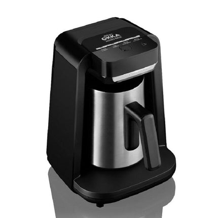 Arzum Okka Rich Automatic Turkish Coffee and Hot Beverage Maker, Velvetiser, 120V, Black/Chrome