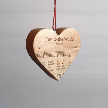 Christmas Carol Heart Ornaments