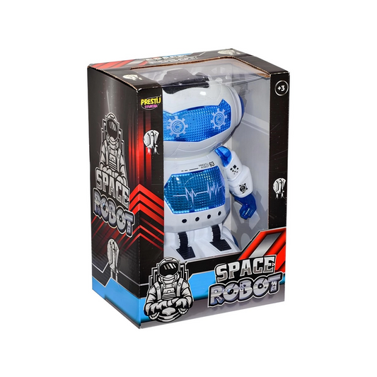 Walking Robot with Sound and Light in a Box