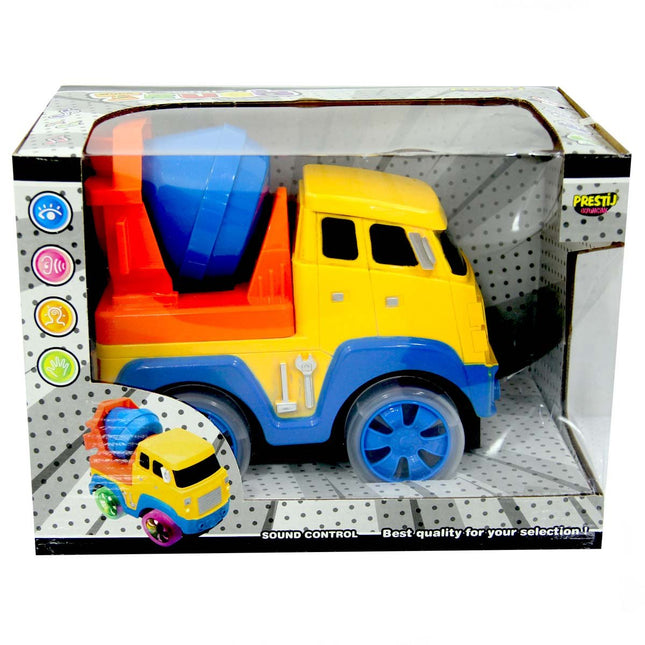 Battery-Operated Concrete Mixer with Lights and Music