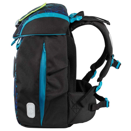 Illuminated Herlitz Black Blue School Bag