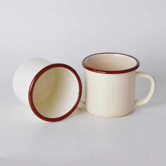 2-Piece Enamel Mug Cream