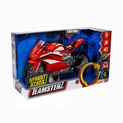 Sunman Teamsterz Red Motorcycle with Sound and Lights 27 cm