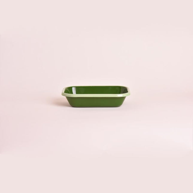 Enamel 16x11 cm Appetizer Plate Army Green - Nile Green
