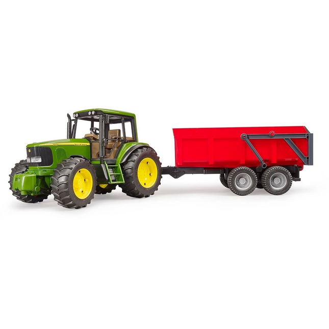 John Deere 6920 Tractor and Red Trailer