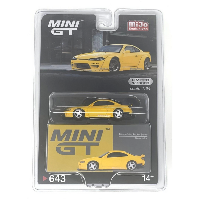 Mini GT 1/64 Nissan Silvia (S15) Rocket Bunny Bronze Yellow MGT00643