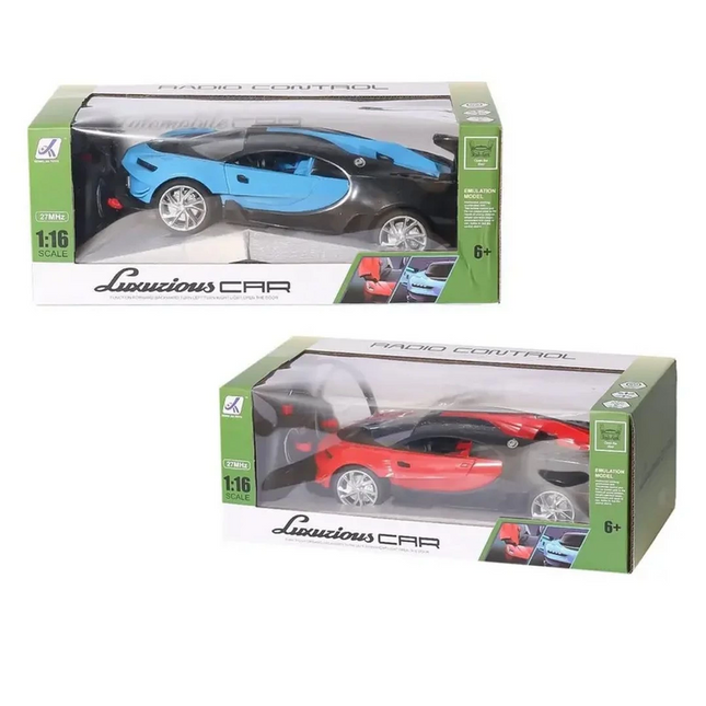 Rechargeable Remote Control Blue Bugatti 1:16