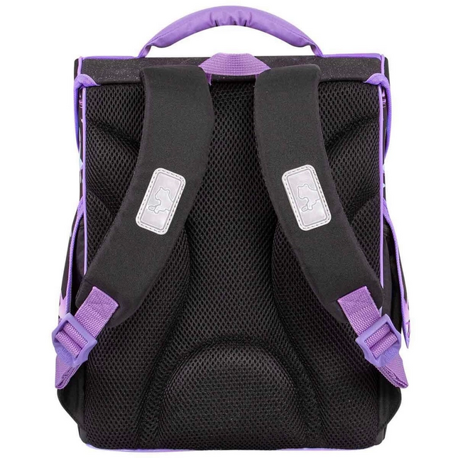 Star Patterned Black School Bag