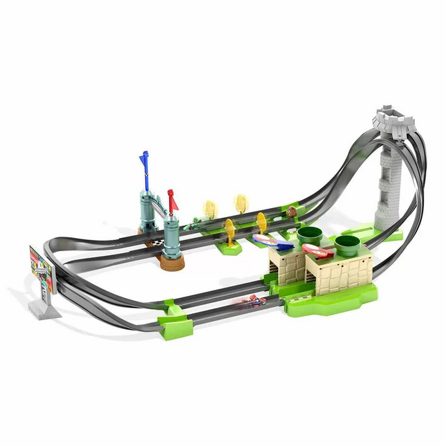 Hot Wheels Mario Kart Crazy Spin Track Race Set GHK15