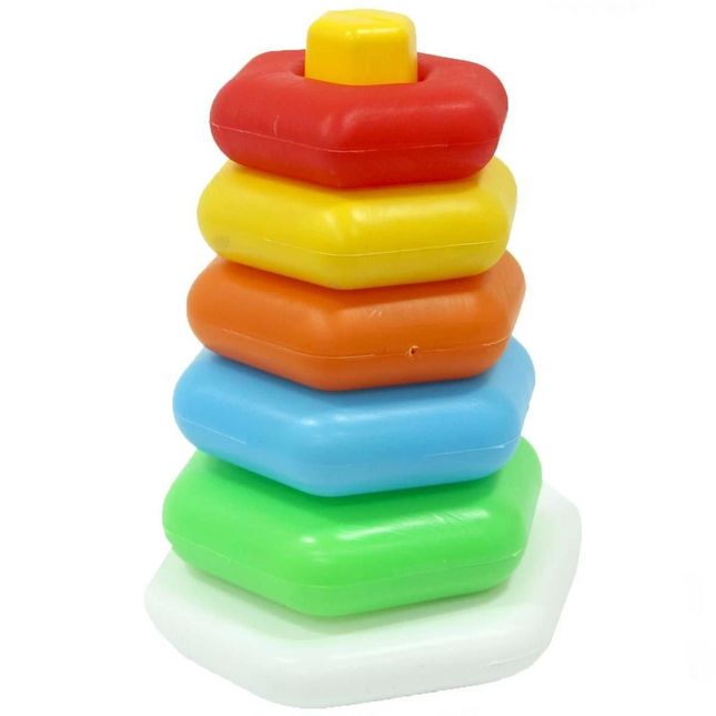 Kiki Mesh Colorful Hexagon Rings