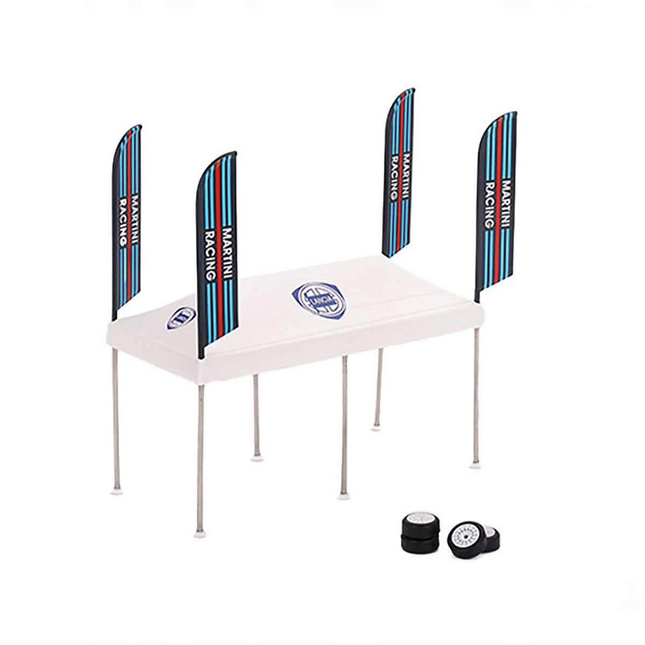 Mini GT 1:64 Martini Racing Paddock Service Tent Set