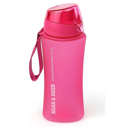 Bear&amp;Dear Frosted Black Automatic Lid Water Bottle 660 ml 0025