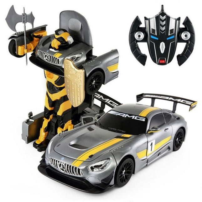 Mercedes AMG GT3 with Remote Control Transforming into a Rastar Robot