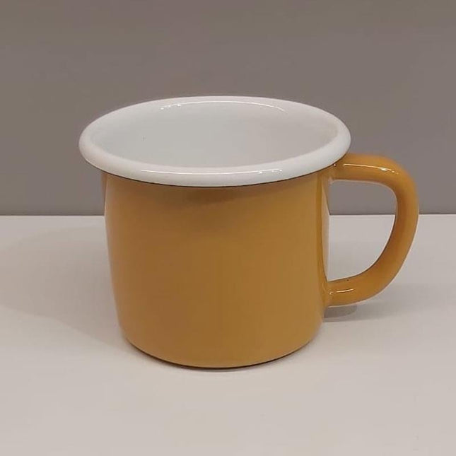 Large Enamel Mug Oxidized Yellow