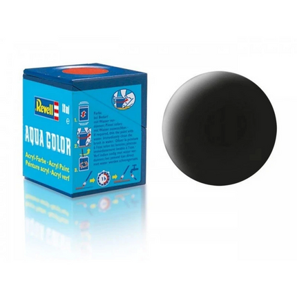 Aqua Color Black - Matte Paint - 18 ml