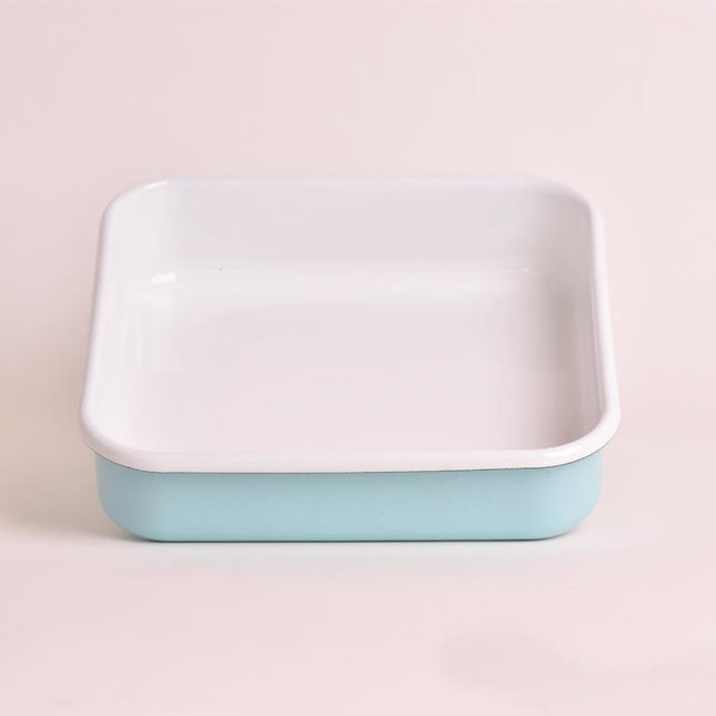 Enamel Square Baking Tray Nile Blue